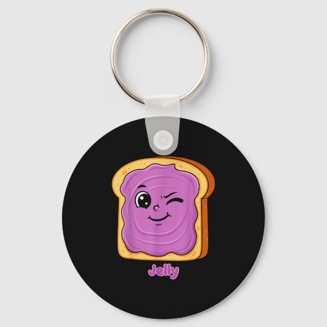Chaveiro Funny Peanut Butter-jelly Friends Cute Food Matchi (Frente)