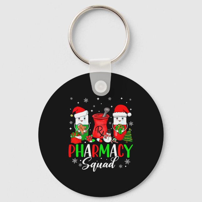 Chaveiro Funny Pharmacy Tech Squad Christmas Matching Holid (Frente)