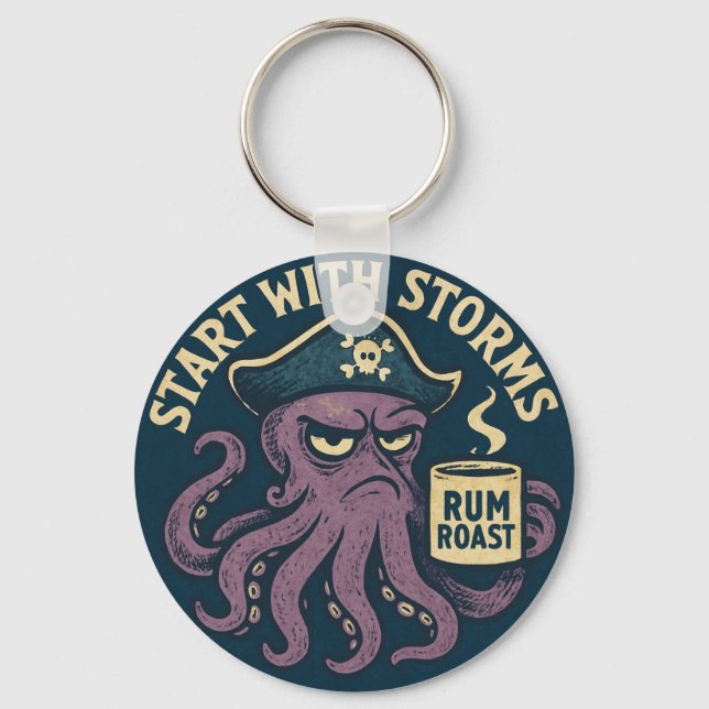 Chaveiro Funny Pirate Octopus Rum Roast (Frente)