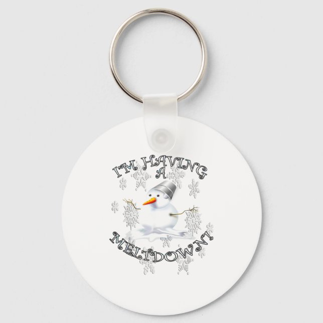 Chaveiro Funny Quote I'm Having A Meltdown Design Snowman  (Frente)