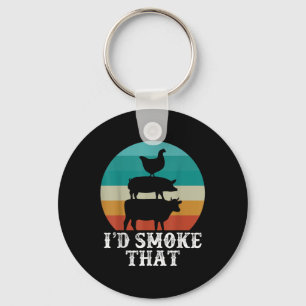 Chaveiro Funny Retro Party Smoker Chef Pai Gift I d Smo