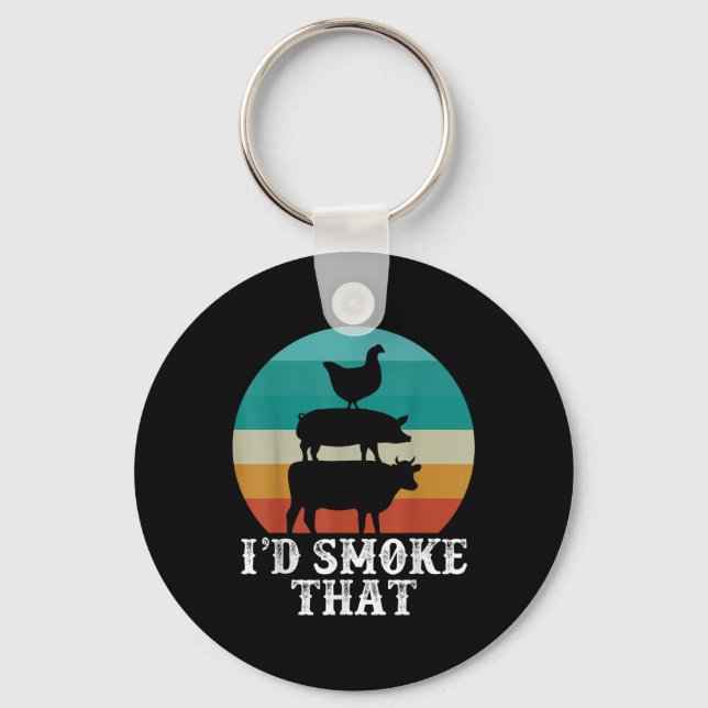 Chaveiro Funny Retro Party Smoker Chef Pai Gift I d Smo (Frente)