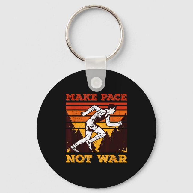 Chaveiro Funny Retro Runner Running Quote Gift - Make Pace  (Frente)