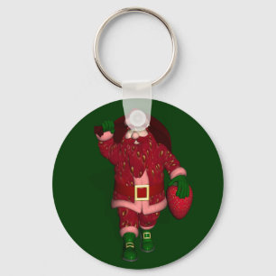 Chaveiro Funny Santa Claus Strawberry Farmer