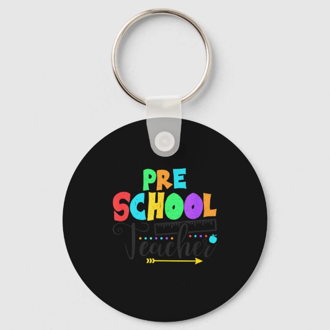Chaveiro Funny Short School Teacher Quote Saying Pre School (Frente)