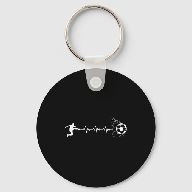 Chaveiro Funny Soccer Player Heart Pulse Graphic Srt Footba (Frente)