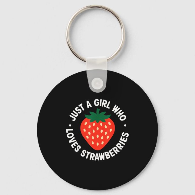 Chaveiro Funny Strawberry Art For Girls Women Fruit Strawbe (Frente)
