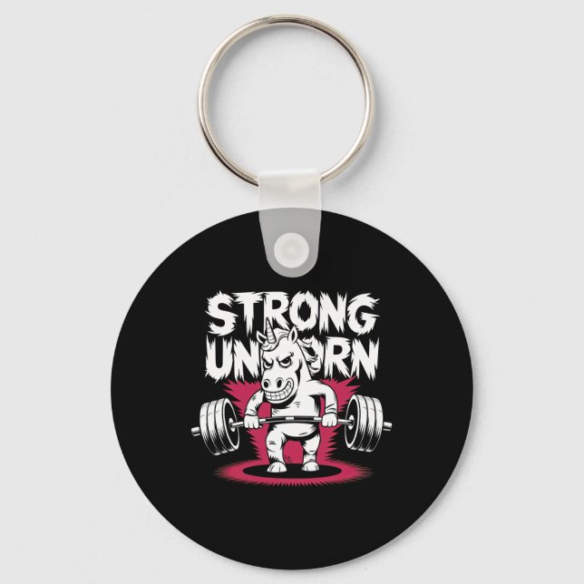 Chaveiro Funny Strong Deadlevanting Unicorn (Frente)