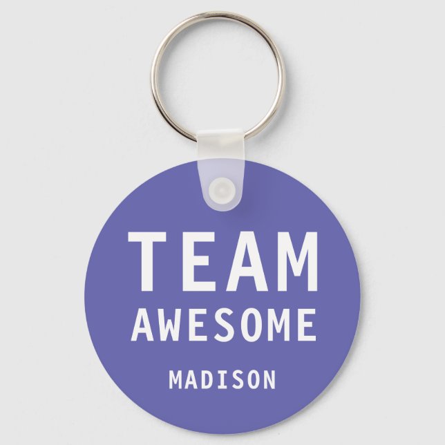 Chaveiro Funny Team Awesome Purple Personalized Name (Frente)