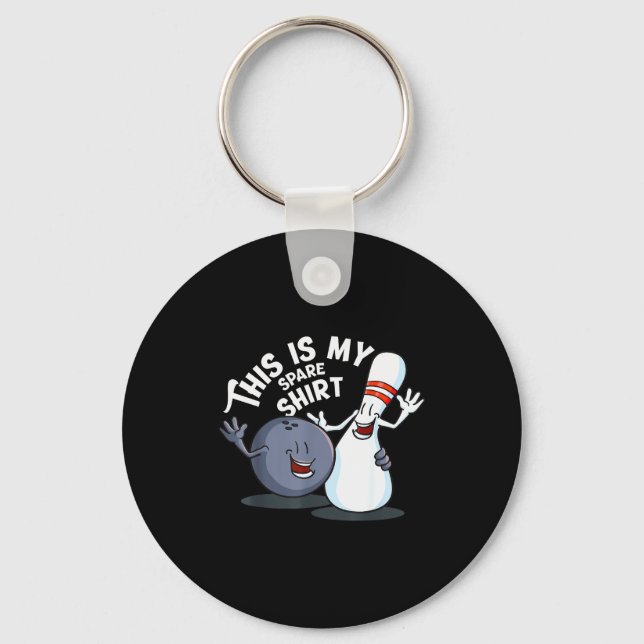 Chaveiro Funny This Is My Spare Bowling Game Gift For Men W (Frente)