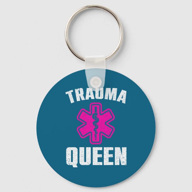 Chaveiro Funny Trauma Queen Art For Paramedic Women Emt Lov (Frente)
