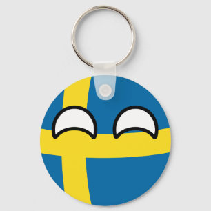 Chaveiro Funny Trending Geeky Sweden Countryball