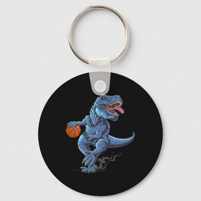 Chaveiro Funny Trex Dinosaur Playing Sketll Player Lover  (Frente)