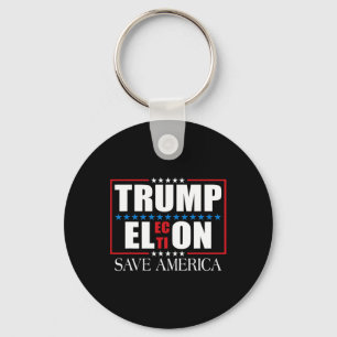 Chaveiro Funny Trump Election Usa Flag Trump Elon Save Amer