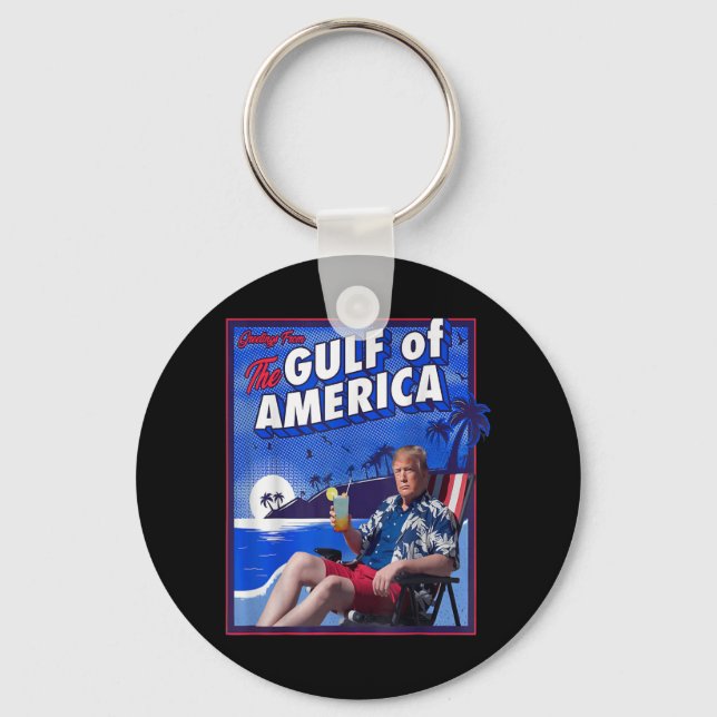 Chaveiro Funny Trump Golfo Da América (Frente)