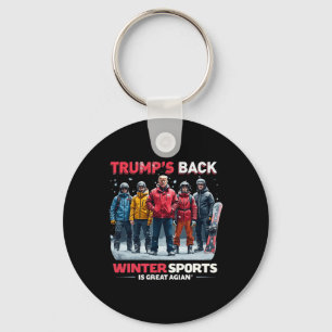 Chaveiro Funny Trump Winter Sports Snowboard Team Vintag
