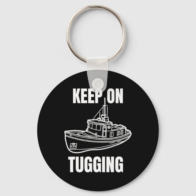Chaveiro Funny Tug Boat Captain Graphic  (Frente)