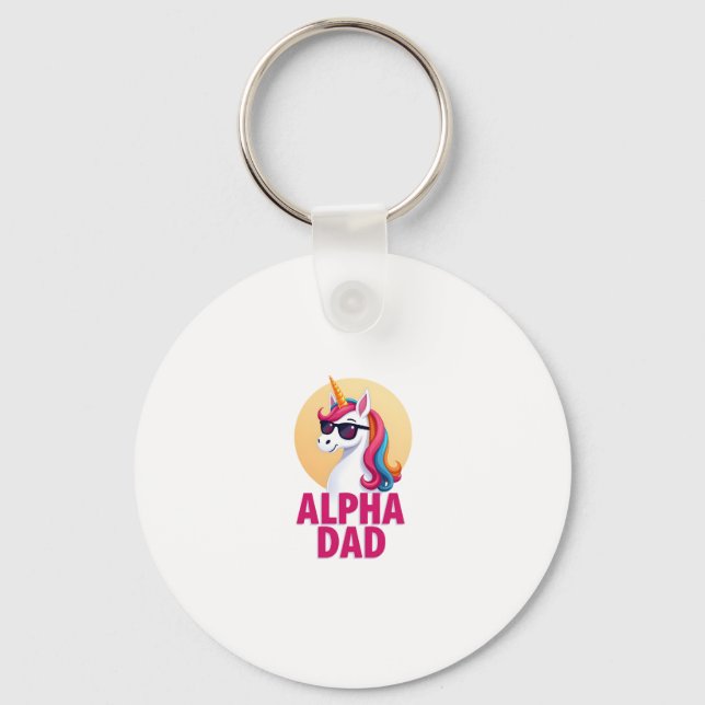 Chaveiro Funny Unicorn Dad Laufey Men Father's Day Christma (Frente)