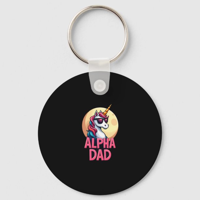 Chaveiro Funny Unicorn Dad Laufey Men Father's Day Christma (Frente)