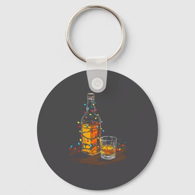 Chaveiro Funny Whiskey Christmas Graphics Lights Lover Long (Frente)