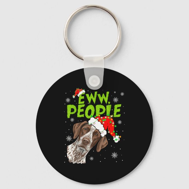 Chaveiro Funny Xmas Ew People Gsp Dogs Lover Pajamas Men Wo (Frente)
