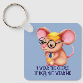 Chaveiro Furry Cheese Man Business Mouse Tie Glasses Nerdy