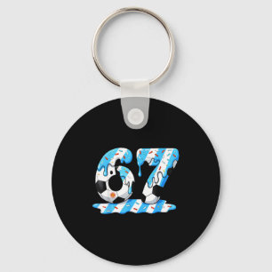 Chaveiro Futebol 67 Bandeira Argentina Seis Sete Divertido