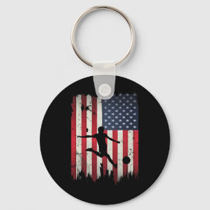 Chaveiro Futebol Americano Bandeira Dos EUA 4 De Julho Patr