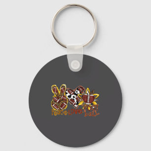 Chaveiro Futebol Americano da Paz Futebol Leopardo Amor Amo