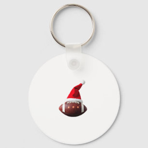 Chaveiro Futebol Americano de Natal - Bola Santa Hat (3)