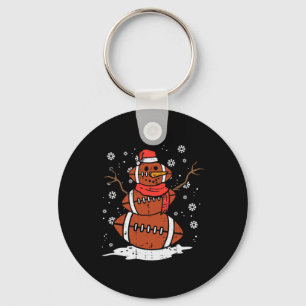 Chaveiro Futebol Americano de Natal Snowman Xmas Esporte Ho