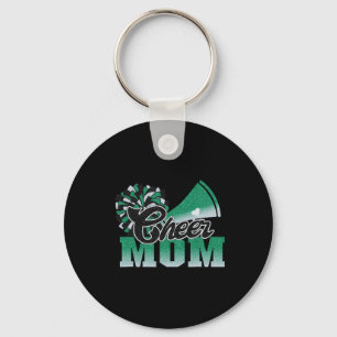 Chaveiro Futebol animado Mãe Verde Pom Preto Branco Leopard