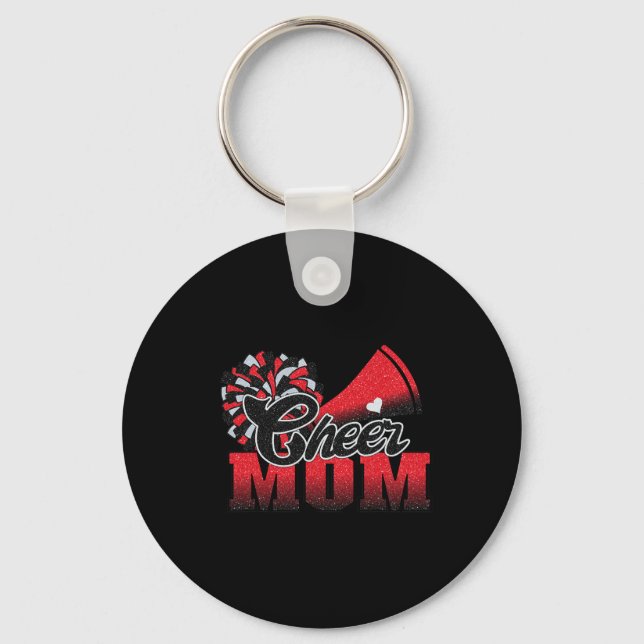 Chaveiro Futebol Chee Mãe Red Black Pom Leopard 1 (Frente)
