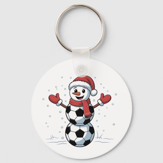 Chaveiro Futebol de Boneco de Neve Natal Papai Noel Beisebo (Frente)