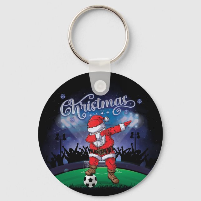 Chaveiro Futebol de Natal do Papai Noel (Frente)