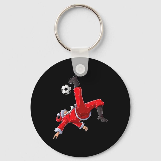 Chaveiro Futebol de Natal Papai Noel Engraçado Chute de Bic (Frente)