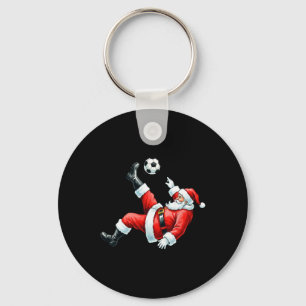 Chaveiro Futebol de Natal Papai Noel Jogando Futebol Byll X