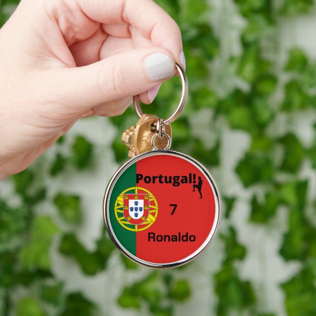 Chaveiro Futebol de Portugal, personalizável (Mão)