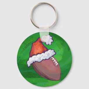 Chaveiro Futebol de Santa Hat em verde