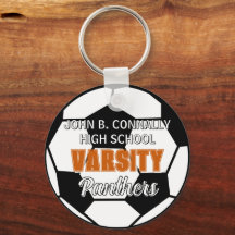 Futebol de Varsity Orange Personalizado para o Ens