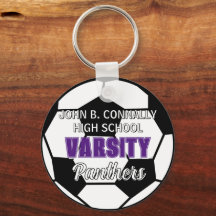 Futebol de Varsity Roxo Personalizado para o Ensin