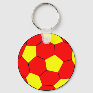 Chaveiro Futebol do futebol vermelho e amarelo