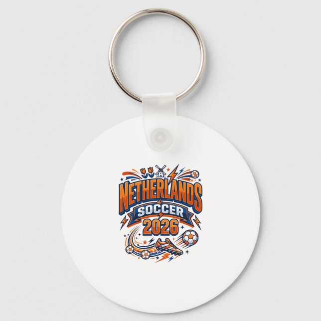 Chaveiro Futebol Holanda 2026 Futebol Bold País Tipogr (Frente)