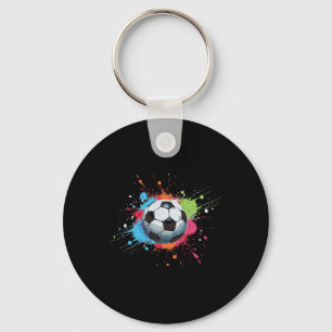 Chaveiro Futebol Ll Tinta Salpicar Futebol Jogador Homens M