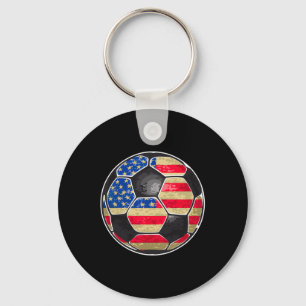 Chaveiro Futebol Patriótico Ll Bandeira Dos EUA