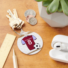 Chaveiro Futebol Personalizado Claret Blue Jersey