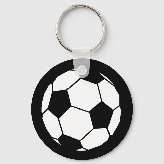 Chaveiro Futebol preto e branco (Frente)