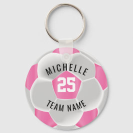 Chaveiro Futebol - Rosa e Branco