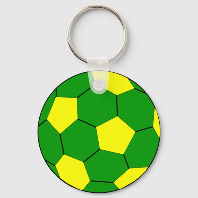 Chaveiro Futebol verde e amarelo (Frente)