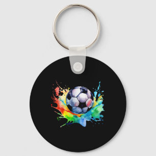 Chaveiro Futebol Watercolor Futebol Byll Artesco Splash Jog